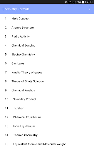 Chemistry Formula - عکس برنامه موبایلی اندروید