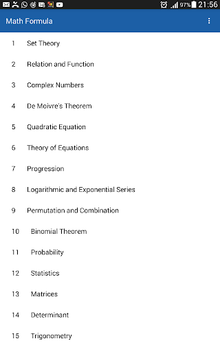 Math Formula for ۱۱th ۱۲th - عکس برنامه موبایلی اندروید