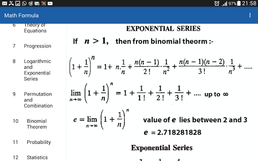 Math Formula for ۱۱th ۱۲th - عکس برنامه موبایلی اندروید