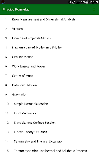 Physics Formula - عکس برنامه موبایلی اندروید