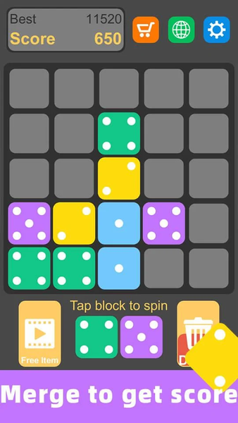 Match Match Dice Merge - Gameplay image of android game