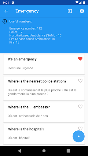 Learn French Phrasebook - عکس برنامه موبایلی اندروید
