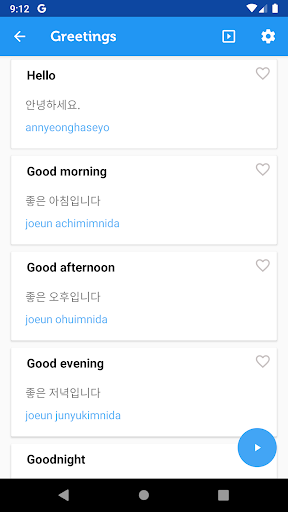 Learn Korean Phrasebook - Image screenshot of android app