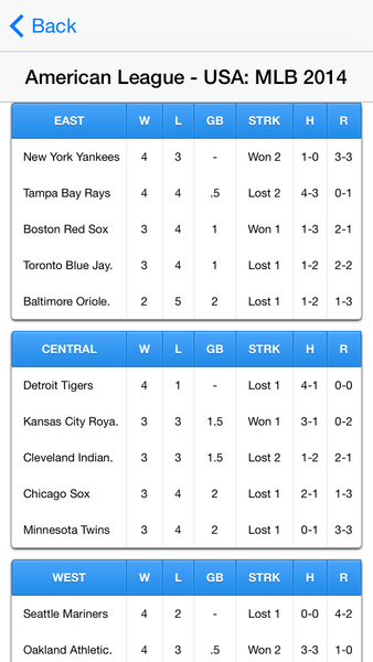 Baseball Live - عکس برنامه موبایلی اندروید