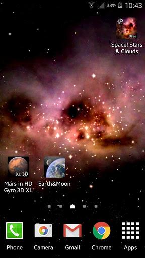 Space! Stars & Clouds 3D Free - Image screenshot of android app