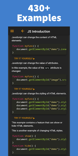 Learn JavaScript - Image screenshot of android app
