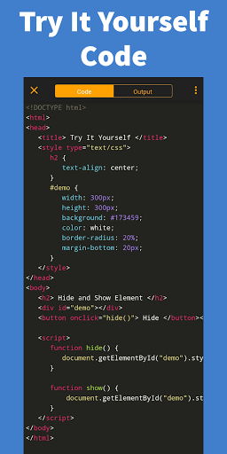 Learn JavaScript - Image screenshot of android app