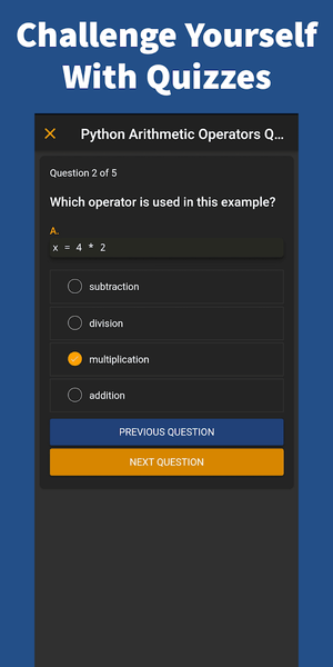 Learn Python - عکس برنامه موبایلی اندروید