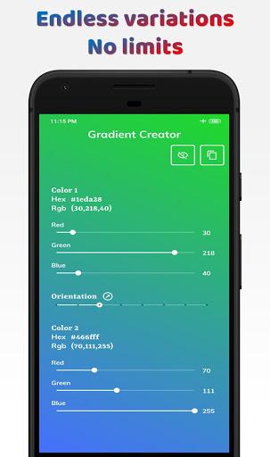 Gradient Creator - عکس برنامه موبایلی اندروید