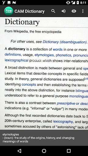 CAM Dictionary - عکس برنامه موبایلی اندروید