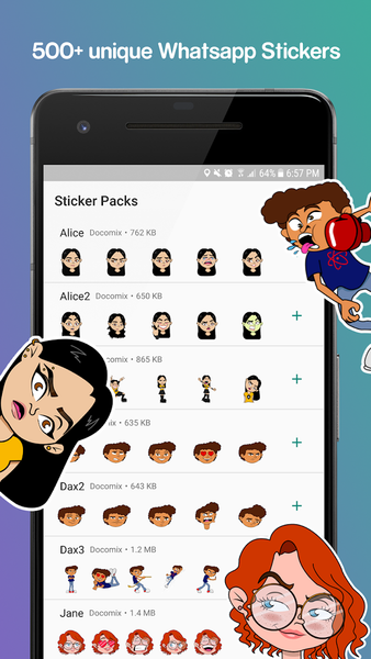 WAStickerApps Characters Stick - Image screenshot of android app