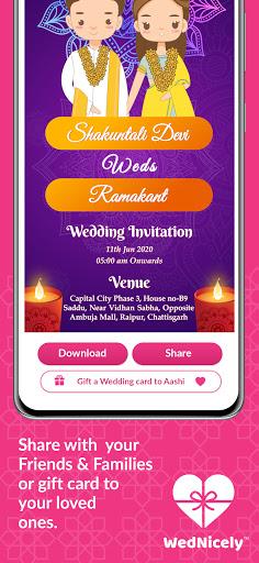 Shaadi & Engagement Card Maker - Image screenshot of android app