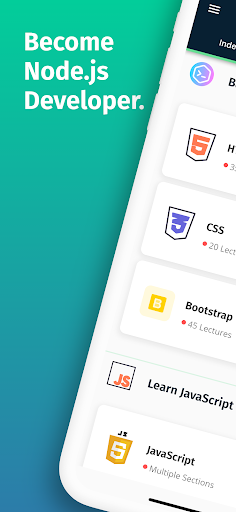 Learn Node.js Coding - NodeDev - عکس برنامه موبایلی اندروید
