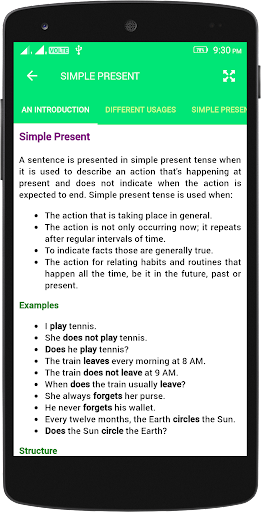 English Tenses Book - عکس برنامه موبایلی اندروید