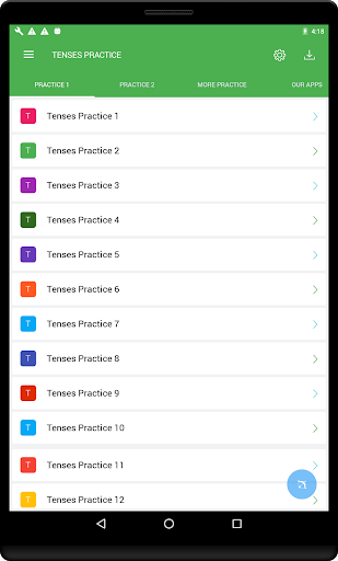 English Tenses Practice - عکس برنامه موبایلی اندروید