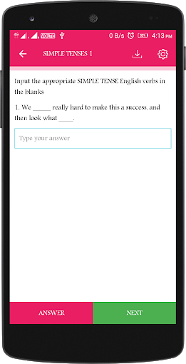 English Tenses Practice - عکس برنامه موبایلی اندروید