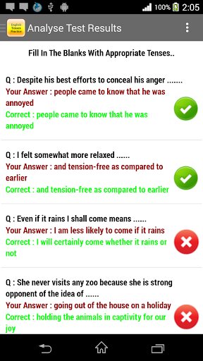 English Tenses Practice - عکس برنامه موبایلی اندروید