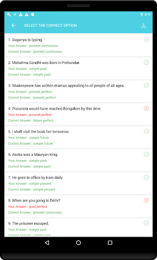 English Tenses Practice - عکس برنامه موبایلی اندروید