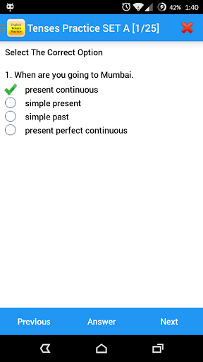 English Tenses Practice - عکس برنامه موبایلی اندروید
