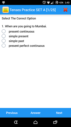 English Tenses Practice - عکس برنامه موبایلی اندروید