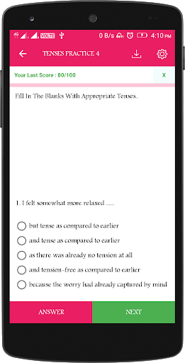 English Tenses Practice - عکس برنامه موبایلی اندروید