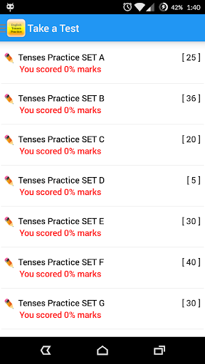 English Tenses Practice - عکس برنامه موبایلی اندروید