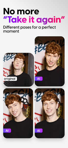 Retake AI: Face & Photo Editor - عکس برنامه موبایلی اندروید