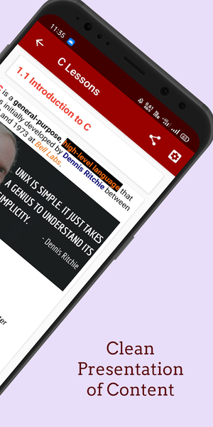 Learn C Programming - عکس برنامه موبایلی اندروید
