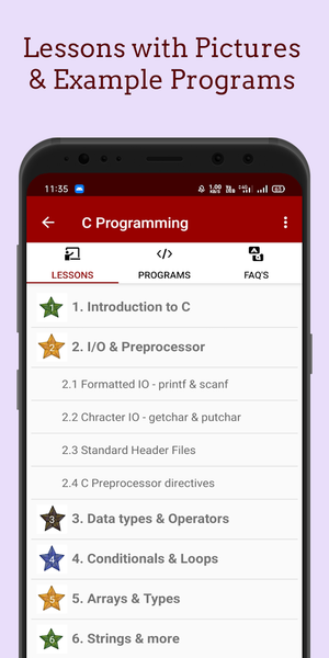 Learn C Programming - Image screenshot of android app