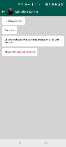 Delete For Everyone Message Recovery for Whatsapp - Image screenshot of android app