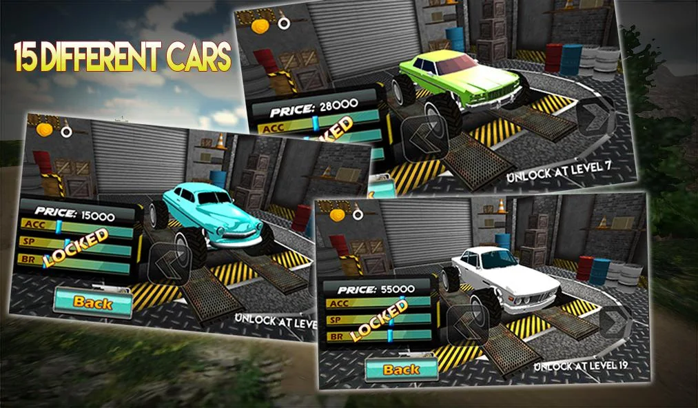 Downhill Monster Car Racing - Gameplay image of android game