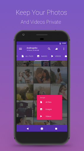 Andrognito - Hide Files, Photos, Videos - Image screenshot of android app