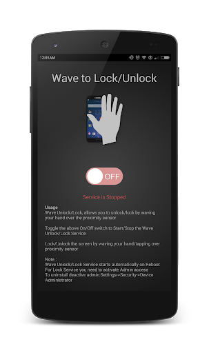 Wave to Lock/Unlock - عکس برنامه موبایلی اندروید