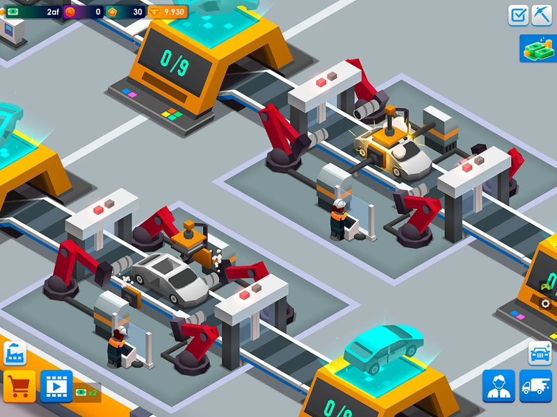 Idle Car Factory Tycoon - Game - Gameplay image of android game