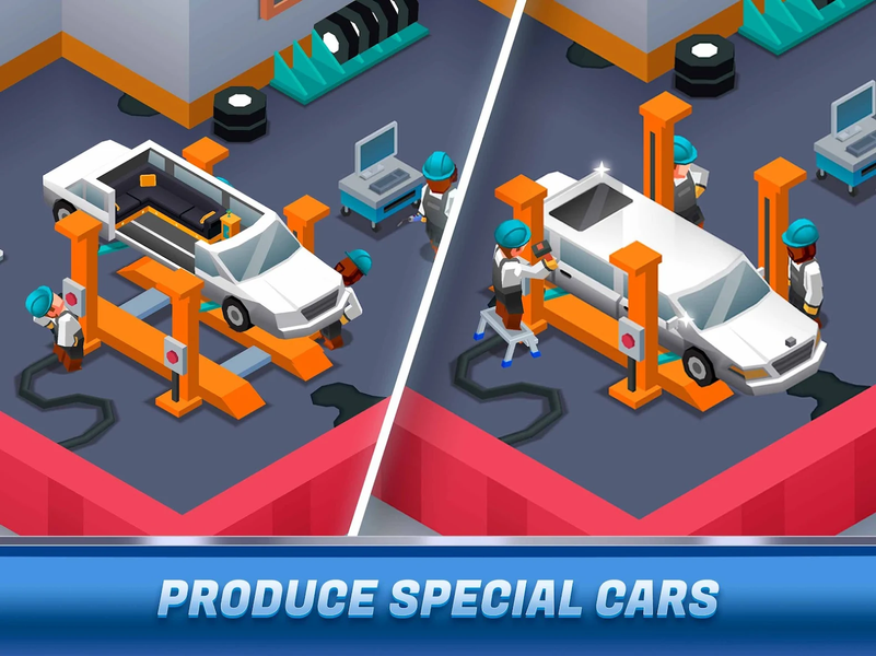 Idle Car Factory Tycoon - Game - Gameplay image of android game