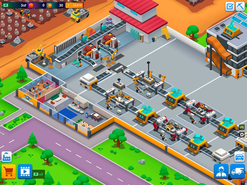 Idle Car Factory Tycoon - Game - Gameplay image of android game