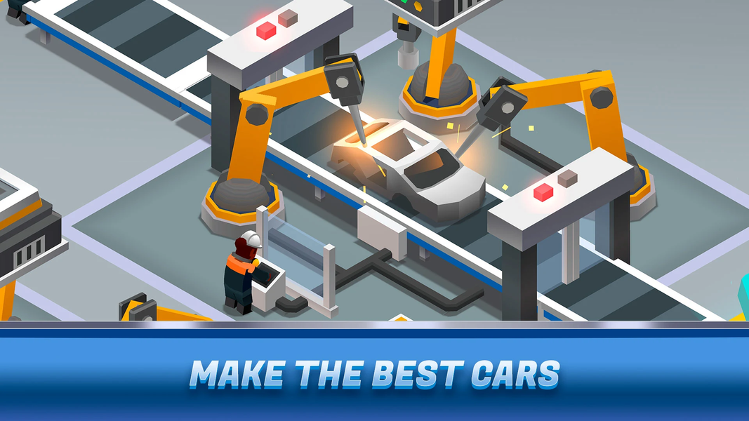 Idle Car Factory Tycoon - Game - Gameplay image of android game