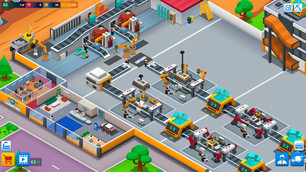 Idle Car Factory Tycoon - Game - Gameplay image of android game