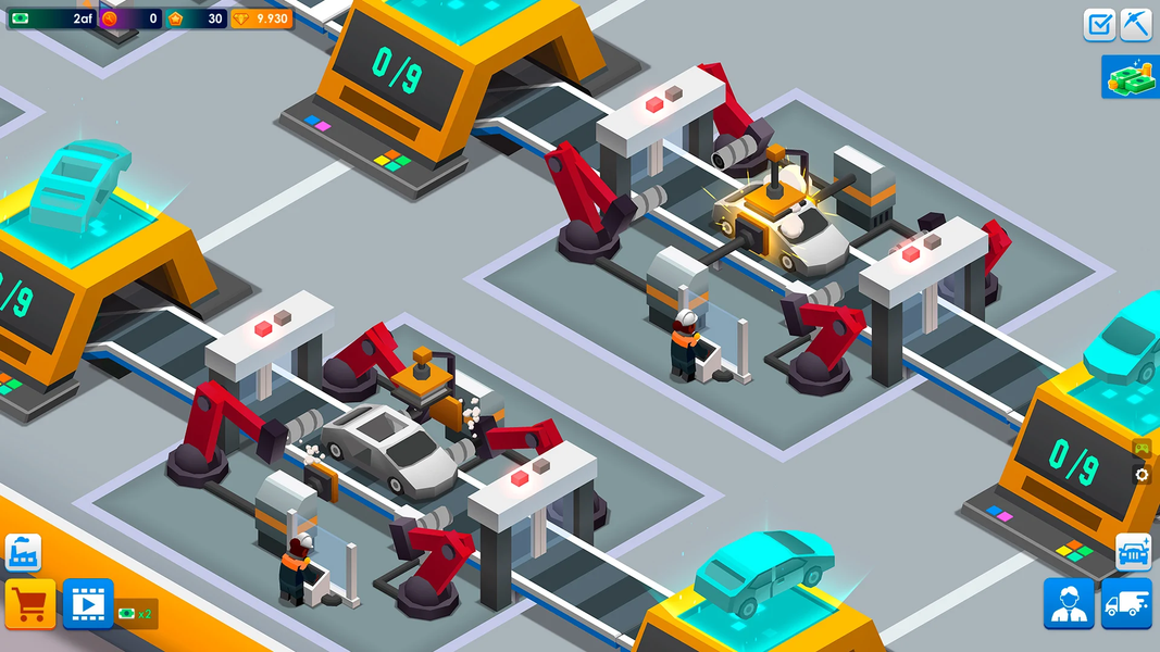 Idle Car Factory Tycoon - Game - Gameplay image of android game