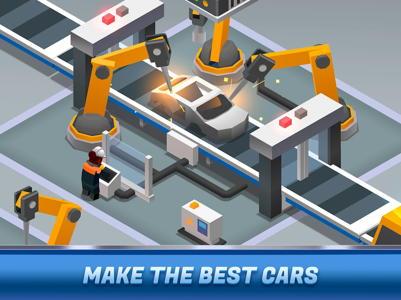 Idle Car Factory Tycoon - Game - Gameplay image of android game