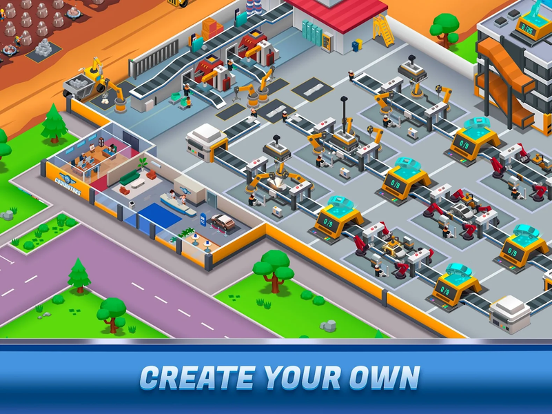 Idle Car Factory Tycoon - Game - Gameplay image of android game