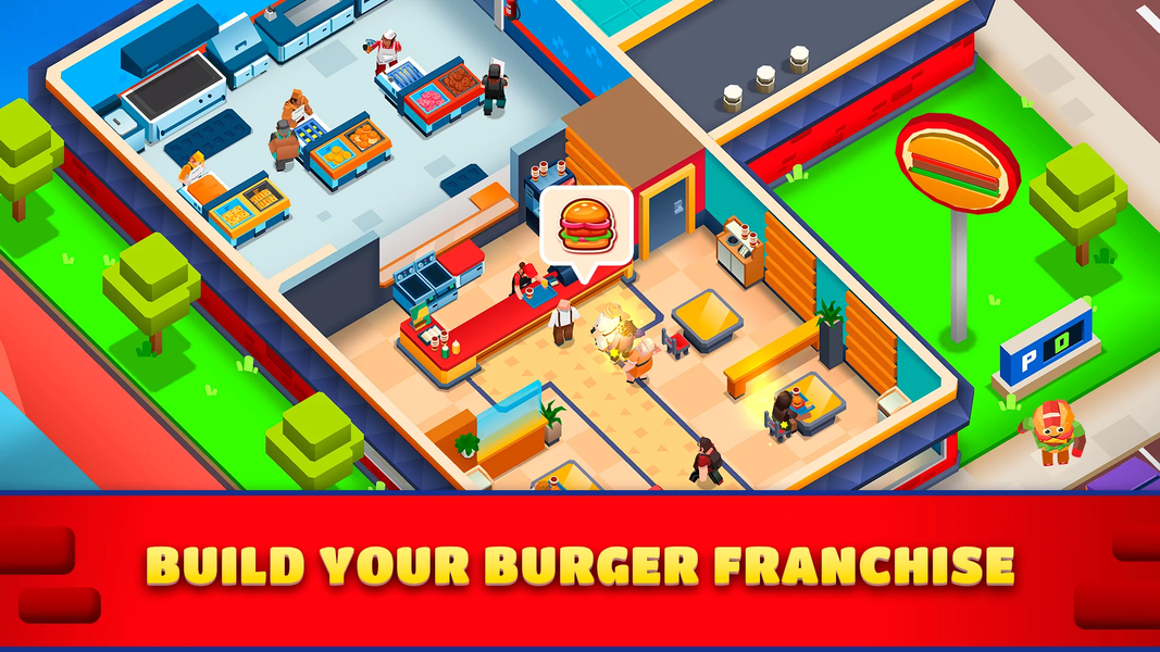 Idle Burger Empire Tycoon—Game - Gameplay image of android game