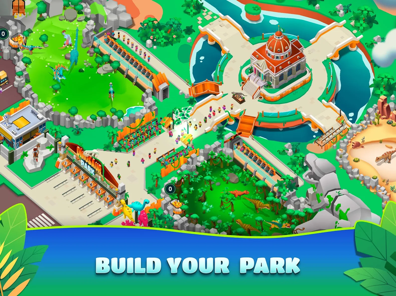 Dinosaur Park—Jurassic Tycoon - Gameplay image of android game