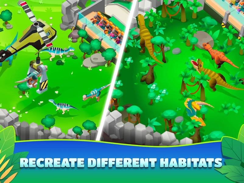 Dinosaur Park—Jurassic Tycoon - Gameplay image of android game