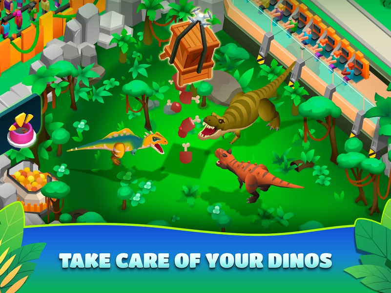 Dinosaur Park—Jurassic Tycoon - Gameplay image of android game