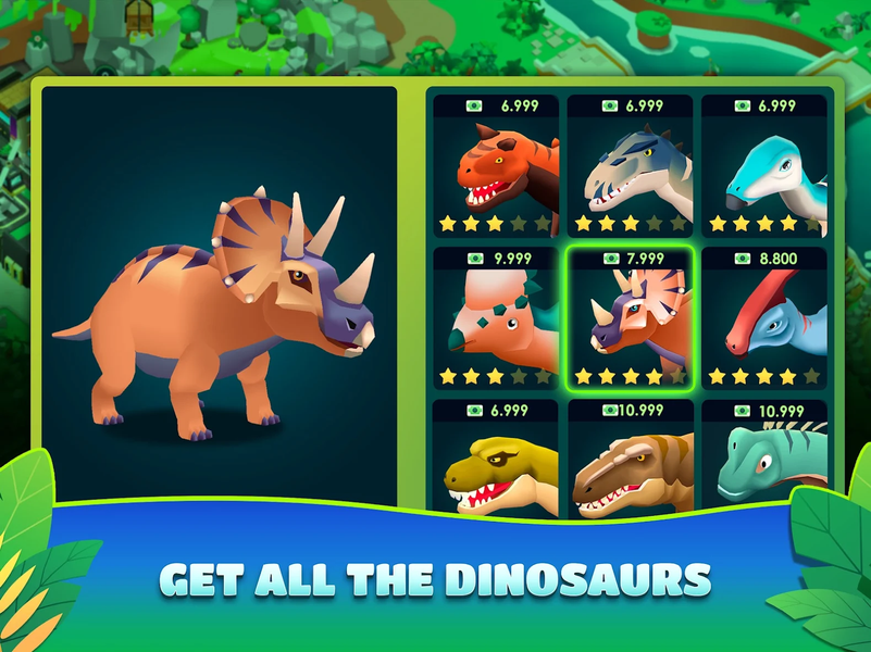 Dinosaur Park—Jurassic Tycoon - Gameplay image of android game