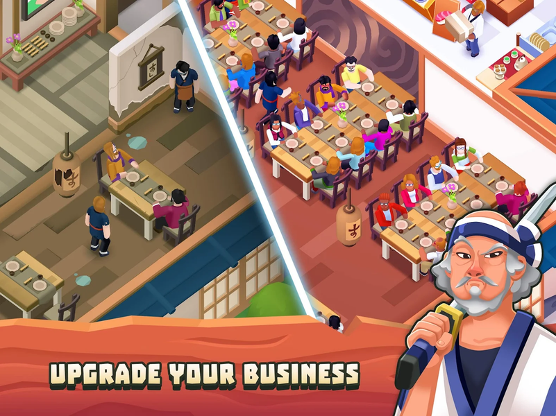Sushi Empire Tycoon—Idle Game - Gameplay image of android game