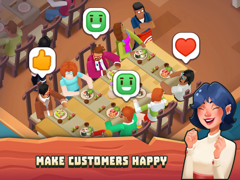 Sushi Empire Tycoon—Idle Game - Gameplay image of android game