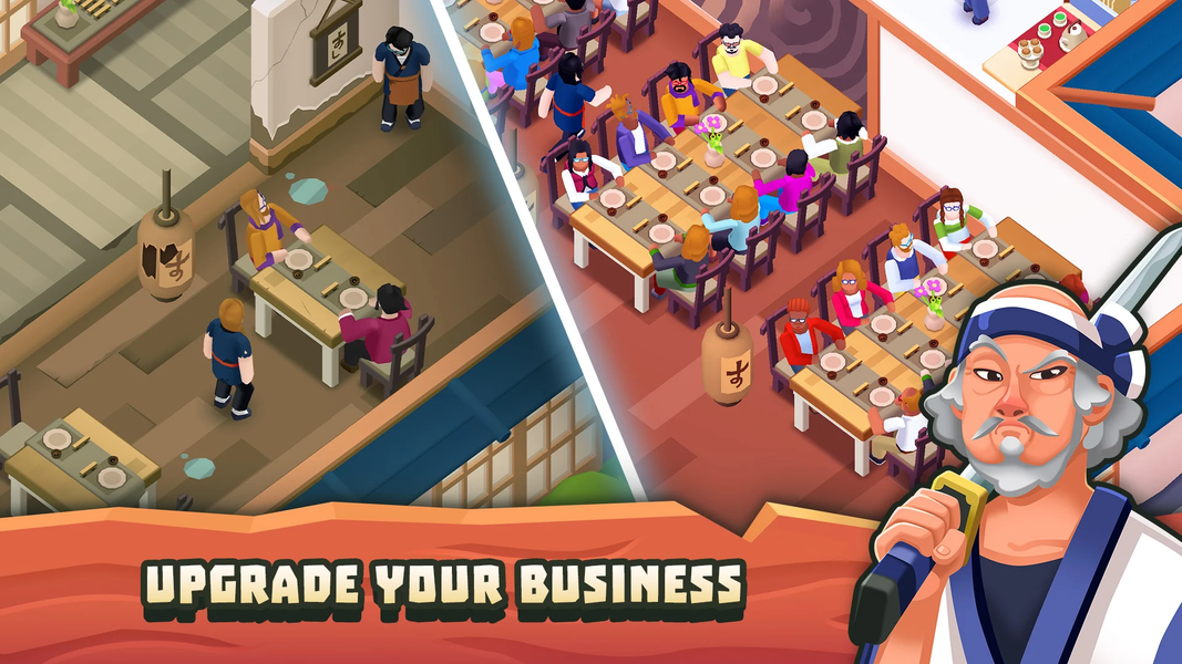 Sushi Empire Tycoon—Idle Game - Gameplay image of android game