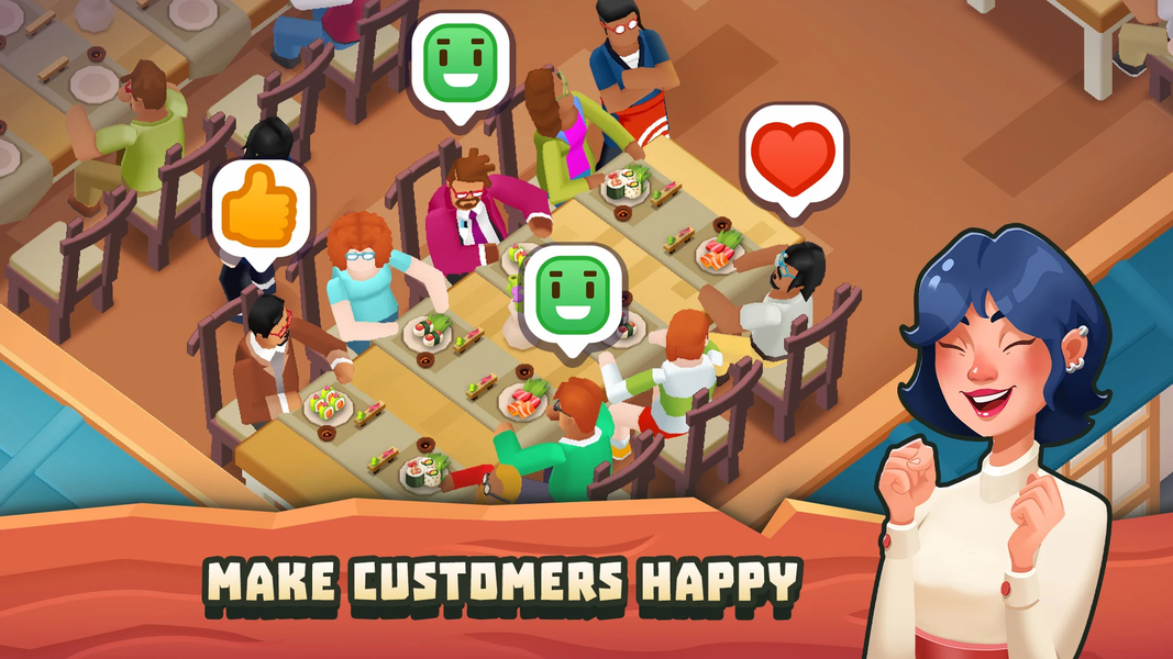 Sushi Empire Tycoon—Idle Game - Gameplay image of android game